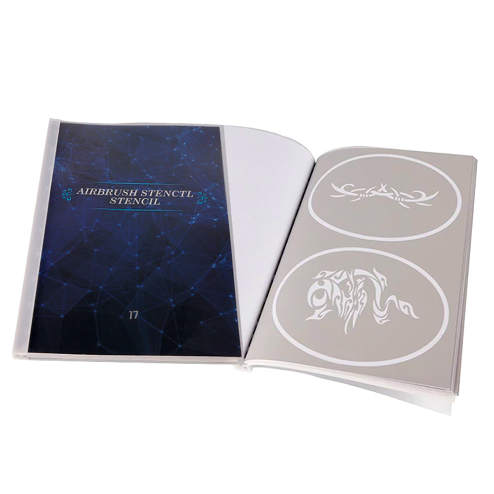 Adhesive Air Brush Airbrush Stencils Temporary Glitter Tattoo Book 17 (100 Designs) ABS17