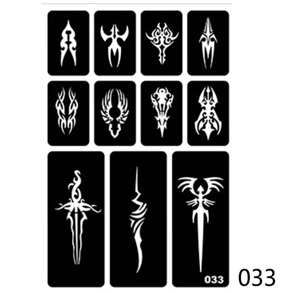 Airbrush Body art stencils for tattoo painting Stickers for Face Body Paint Art Stencils 033 ABS02