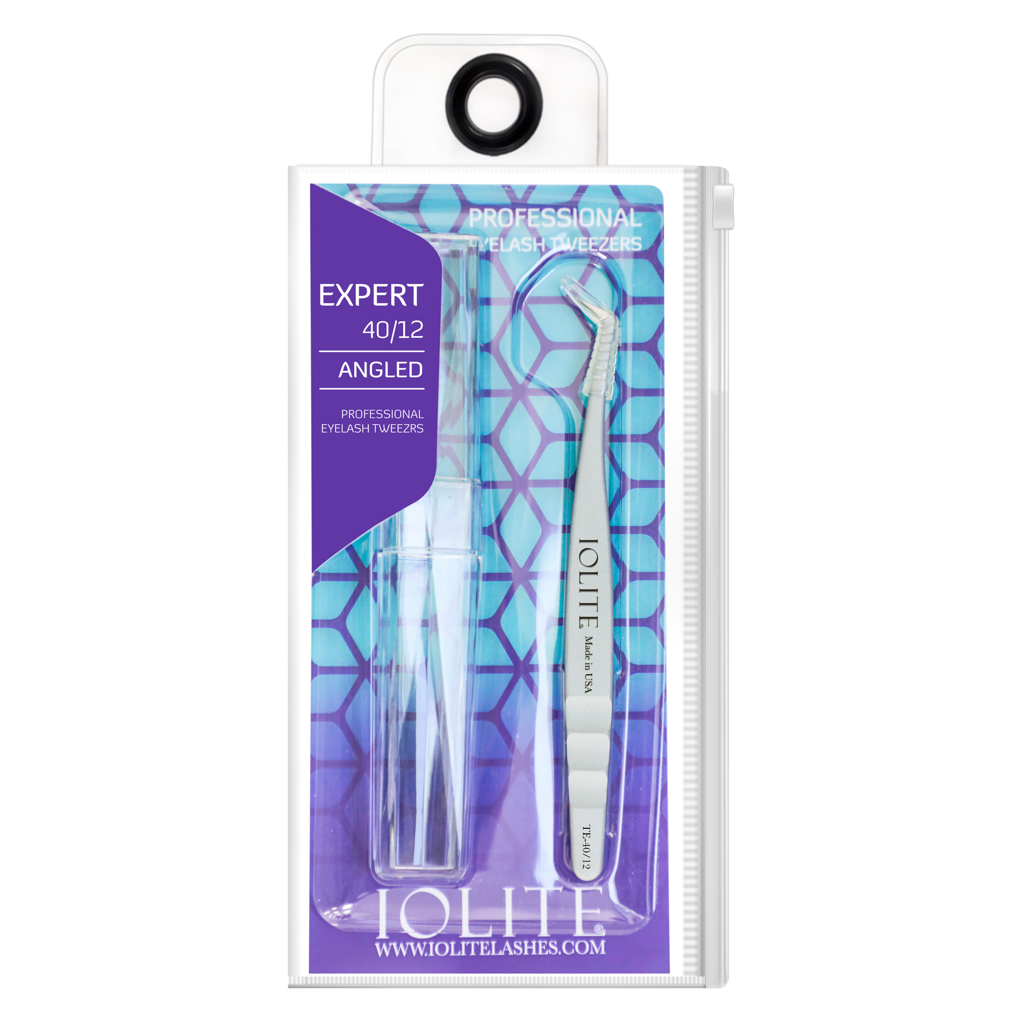 Iolite Eyelash Tweezer Expert 40/12 Angled BTE4012