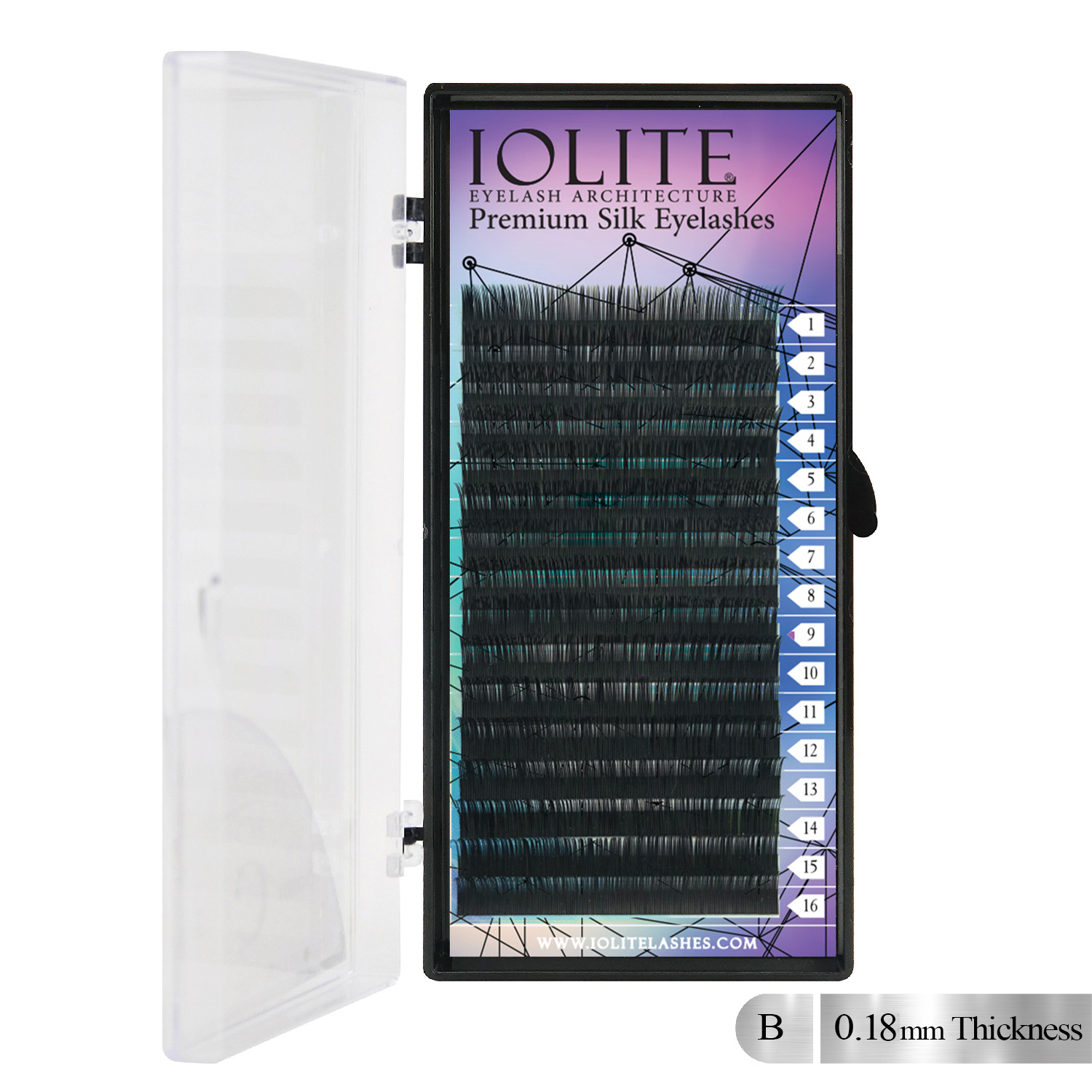 Premium Silk Eyelashes (B Curl) Thickness 0.18mm