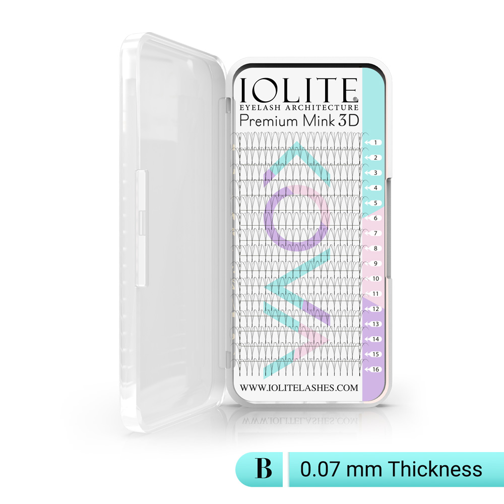 Premium Mink 3D Eyelashes B Curl Thickness 0.07mm