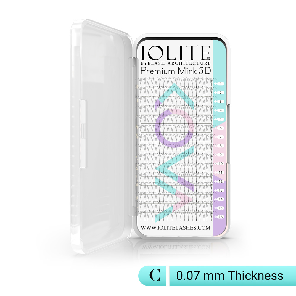 Premium Mink 3D Eyelashes C Curl Thickness 0.07mm