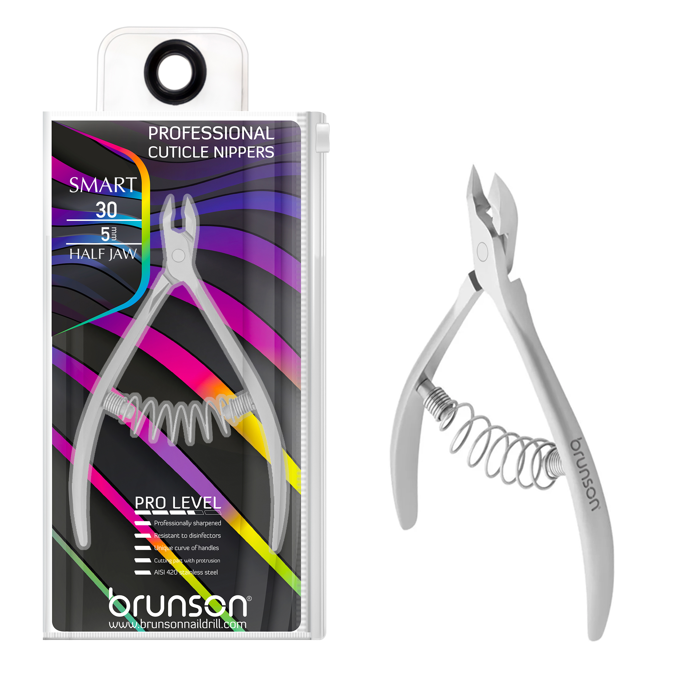 Brunson Professional cuticle nipper Smart 30-5mm Half-Jaw BNNS305
