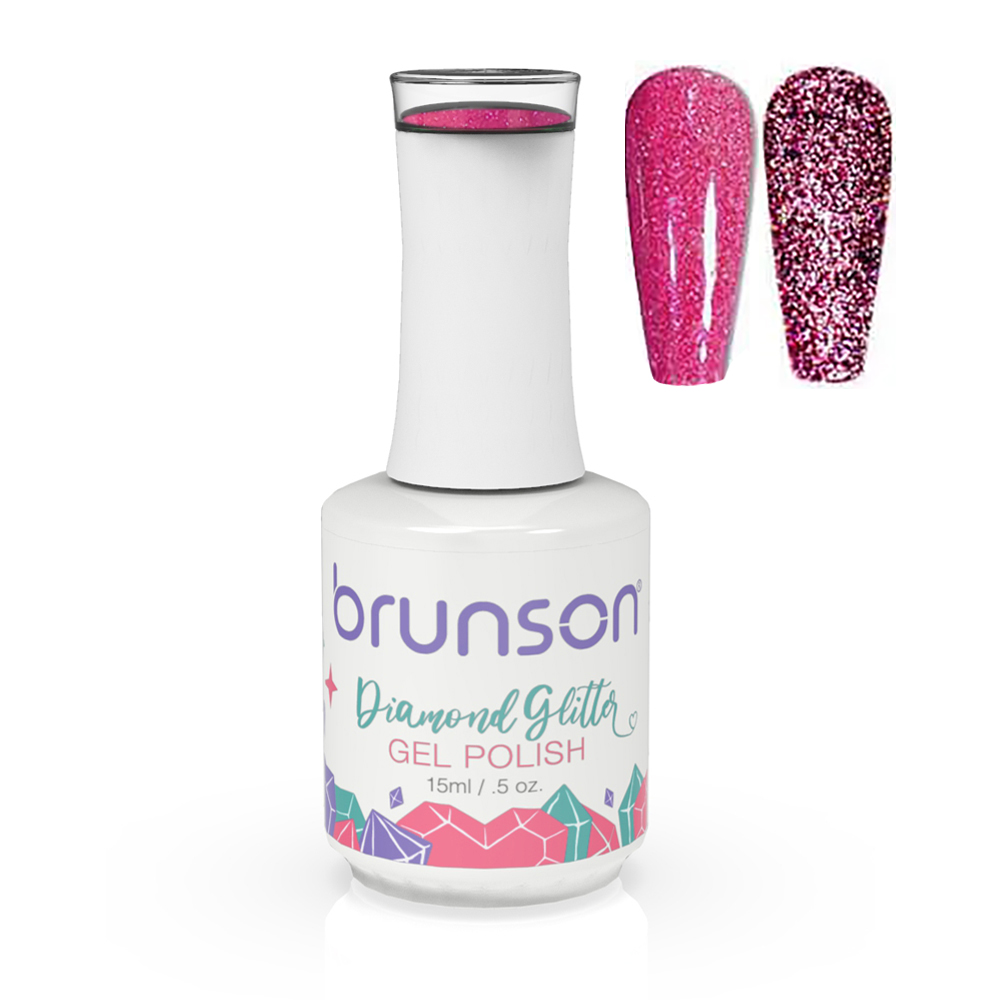 Diamond Glitter Gel Nail Polish Soak Off UV LED Nail Gel Nail Art Varnish Sparkly Shiny Gel Nail Polish BDGG018