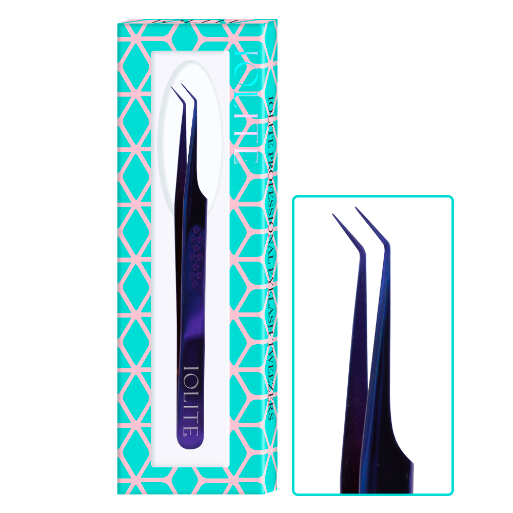 Eyelash Tweezer, Eyelashes Grafting Tweezers Anti-static Stainless Steel Nippers Eyelash Picking Tool for Eye Lash Extensions Supplies Angular ITA04