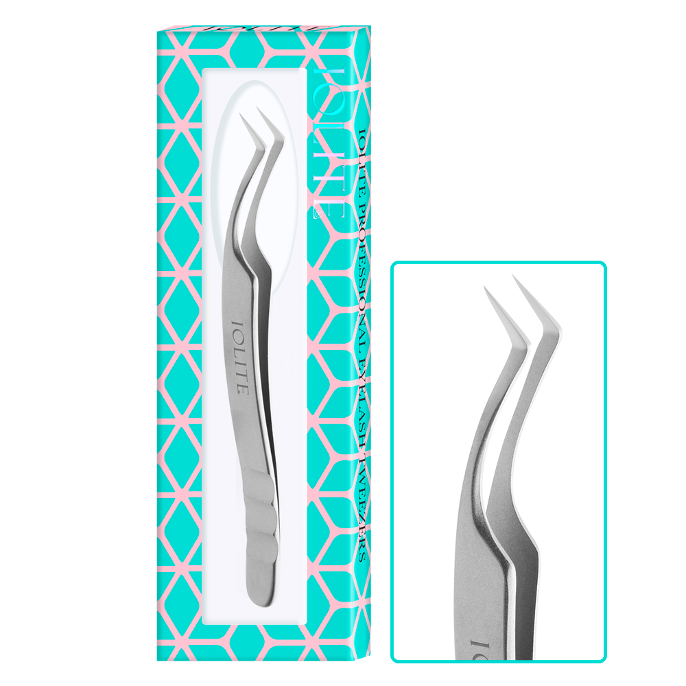 Anti-Static Tweezers For Eyelash Grafting, Eyelash Picking Tool, Safety Firm Curved Straight Makeup Artist for Home Precision ITSA06