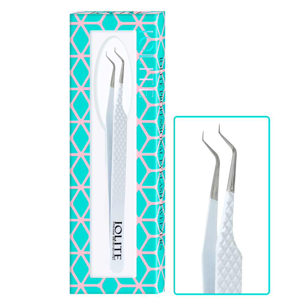 Anti-Static Tweezers For Eyelash Grafting, Eyelash Picking Tool, Safety Firm Curved Straight Makeup Artist for Home Precision ITVT1