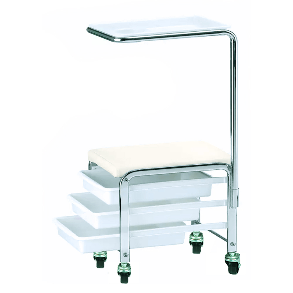 Professional Hairdressing Trolley, Beauty Storage Trolley Manicure Nail Hair Tool Cart Chair Pedicure Stool Table,White