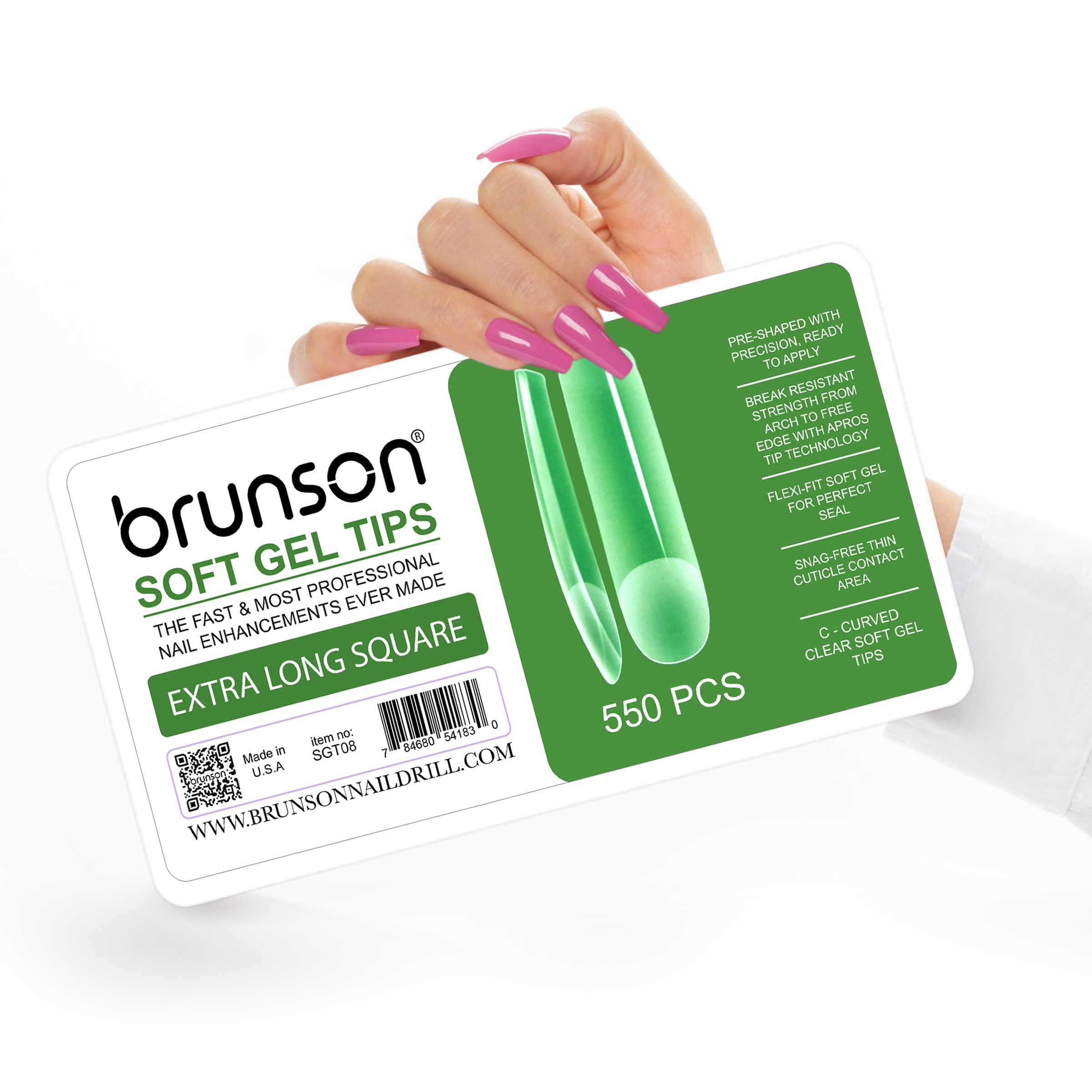 Soft Gel Nail Tips Extra Long Square
