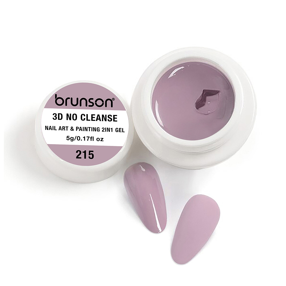 Brunson 3D No Cleanse Nail Art & Painting 2in1 Gel paint creamy painting gel for nails arts 5g B3DNC(215)