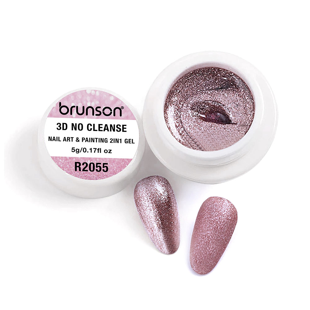 Brunson 3D No Cleanse Nail Art & Painting 2in1 Gel paint creamy painting gel for nails arts 5g B3DNC(R2055)