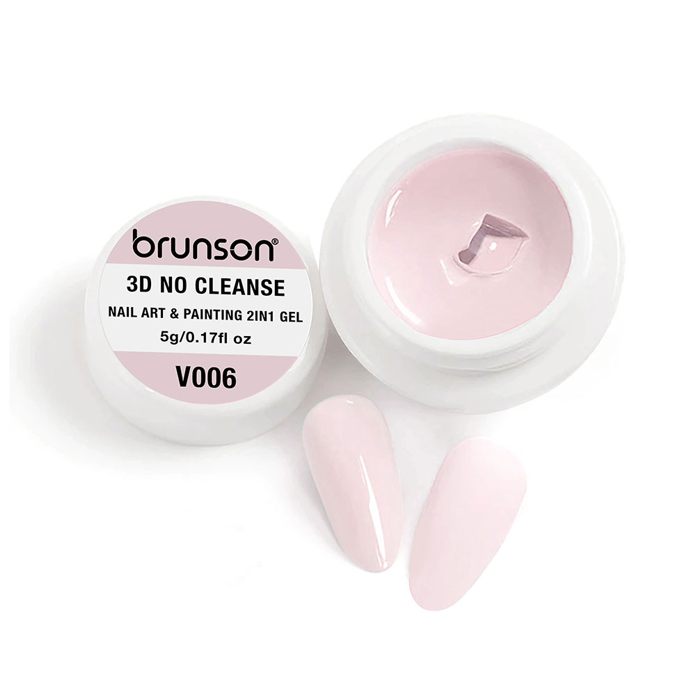 Brunson 3D No Cleanse Nail Art & Painting 2in1 Gel paint creamy painting gel for nails arts 5g B3DNC(V006)