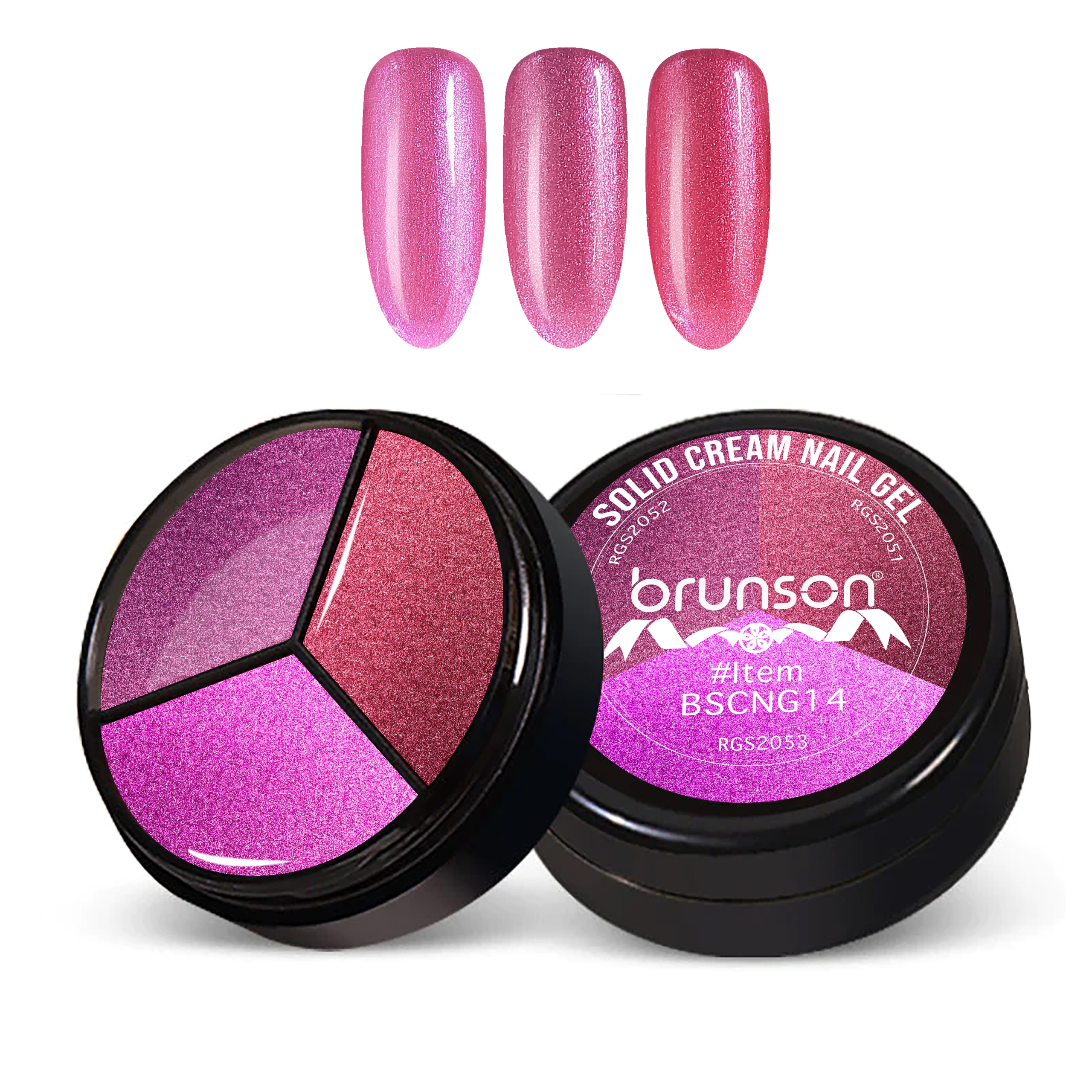 3Colors 3 in 1 Nail UV Gel Polish Cream Gel Nail Polish Soak off Solid Color Gel Glitter Nail Art Manicure 15ml BSCNG14