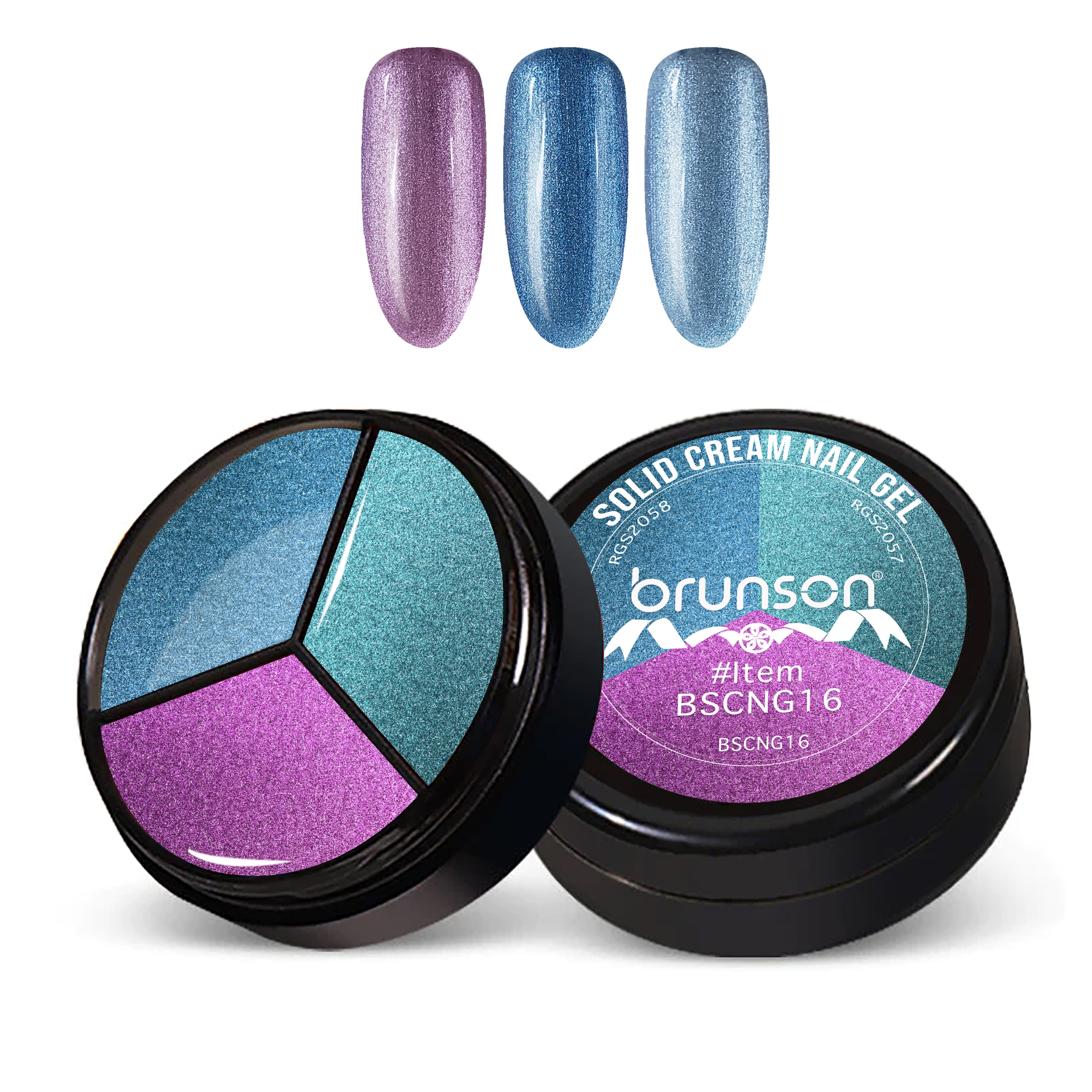 3Colors 3 in 1 Nail UV Gel Polish Cream Gel Nail Polish Soak off Solid Color Gel Glitter Nail Art Manicure 15ml BSCNG16