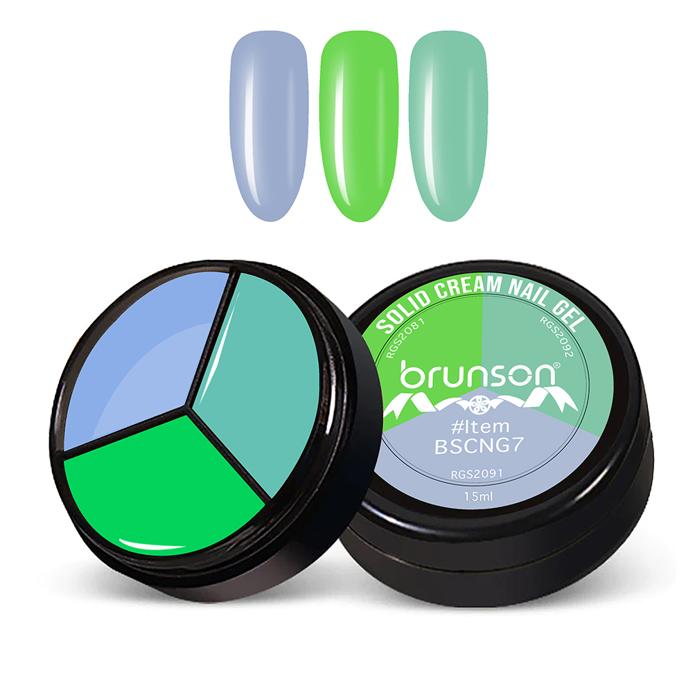 3Colors 3 in 1 Nail UV Gel Polish Cream Gel Nail Polish Soak off Solid Color Gel Nail Art Manicure Gel 15ml BSCNG7