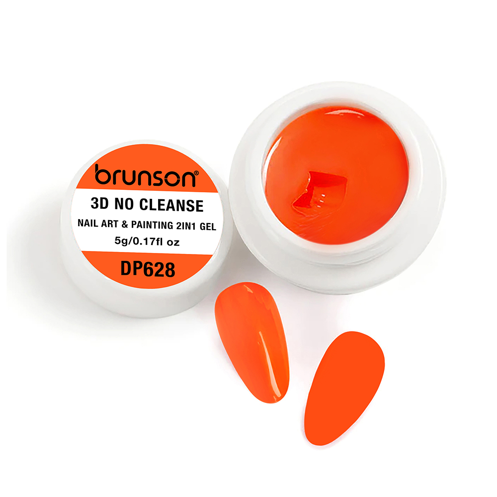 Brunson 3D No Cleanse Nail Art & Painting 2in1 Gel paint creamy painting gel for nails arts 5g B3DNC(DP628)