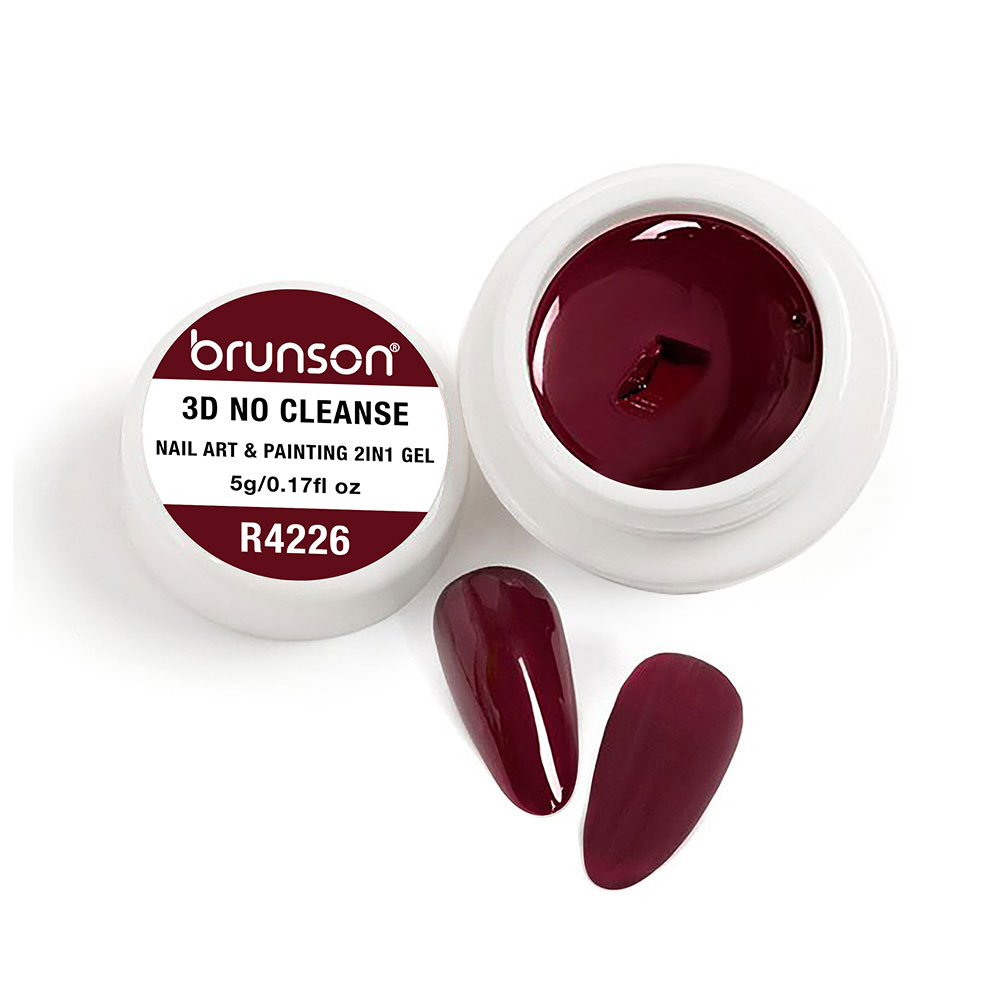Brunson 3D No Cleanse Nail Art & Painting 2in1 Gel paint creamy painting gel for nails arts 5g B3DNC(R4226)