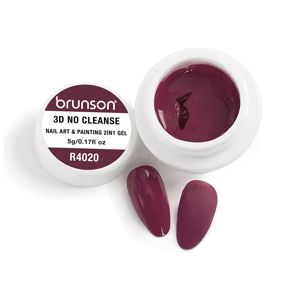 Brunson 3D No Cleanse Nail Art & Painting 2in1 Gel paint creamy painting gel for nails arts 5g B3DNC(R4020)