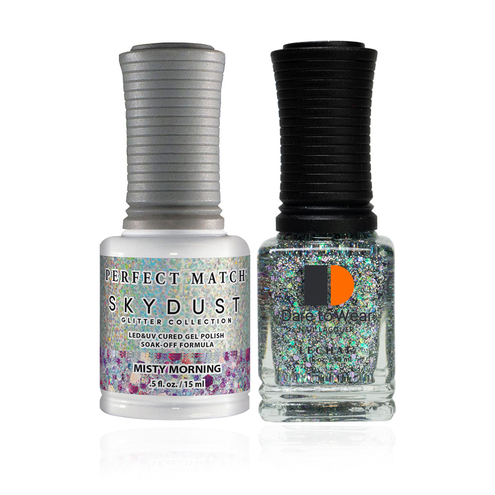Gel Nail Polish & Nail Lacquer Sky Dust Glitter Misty Morning SDMS06