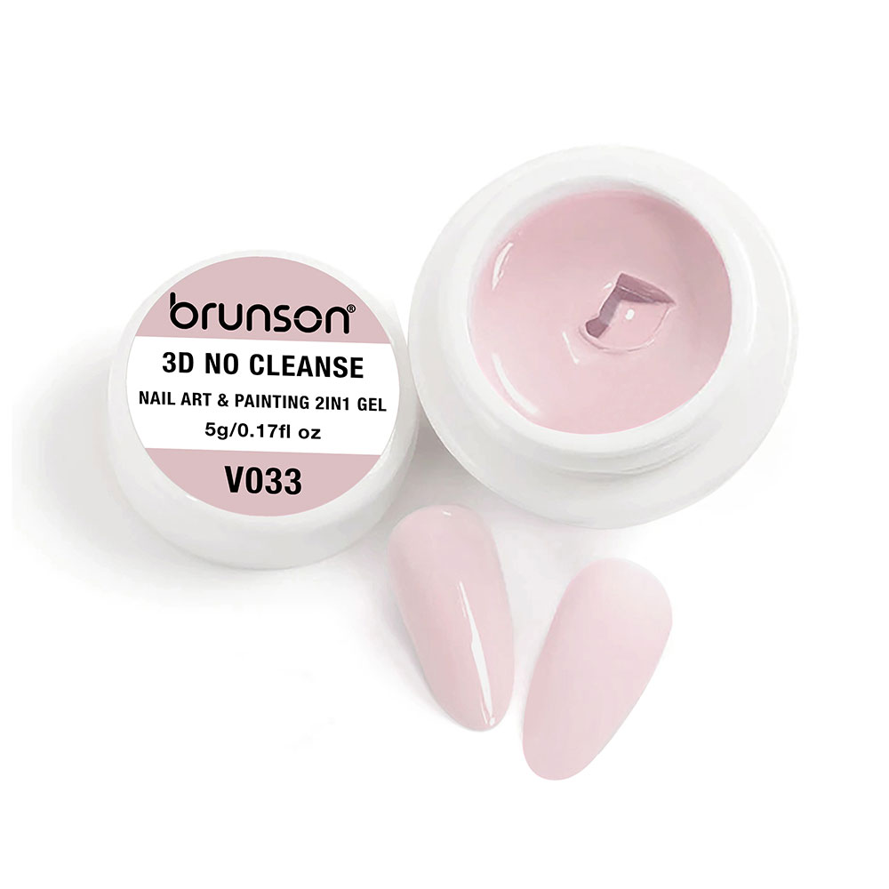 Brunson 3D No Cleanse Nail Art & Painting 2in1 Gel paint creamy painting gel for nails arts 5g B3DNC(V033)