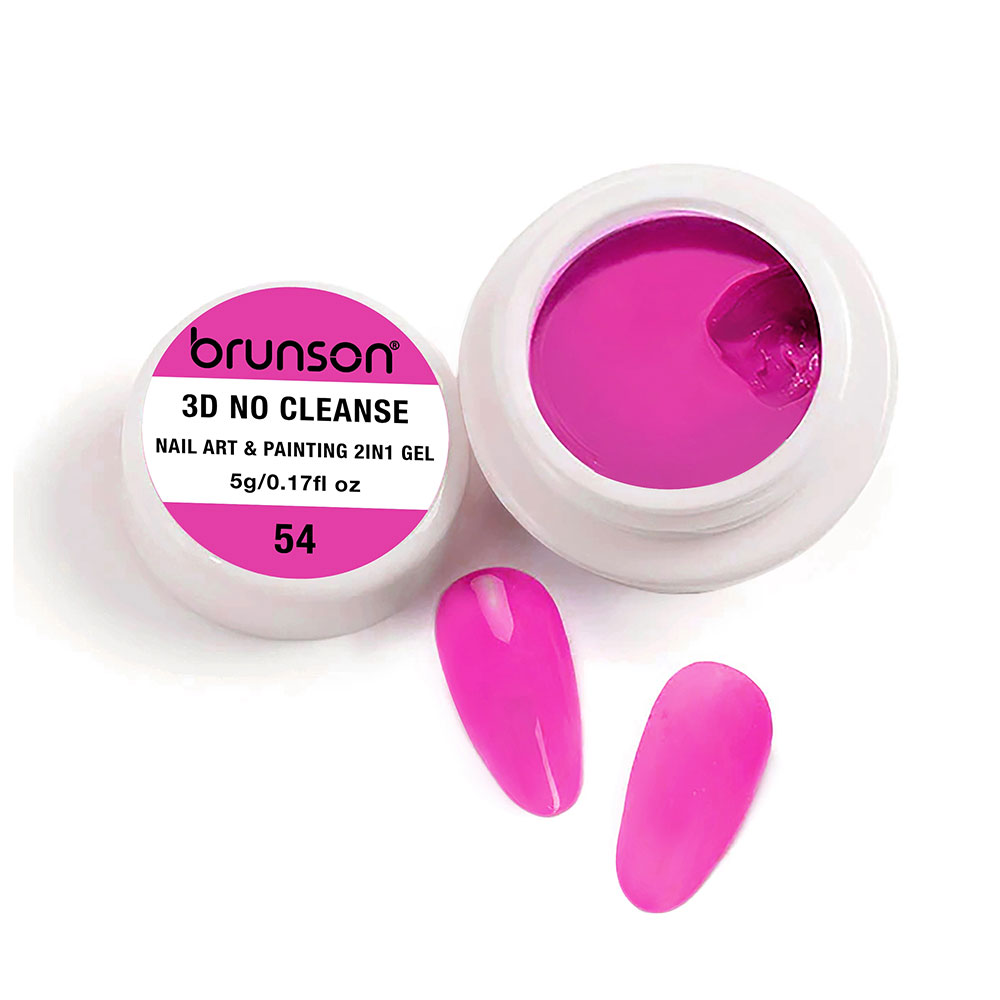 Brunson 3D No Cleanse Nail Art & Painting 2in1 Gel paint creamy painting gel for nails arts 5g B3DNC(54)