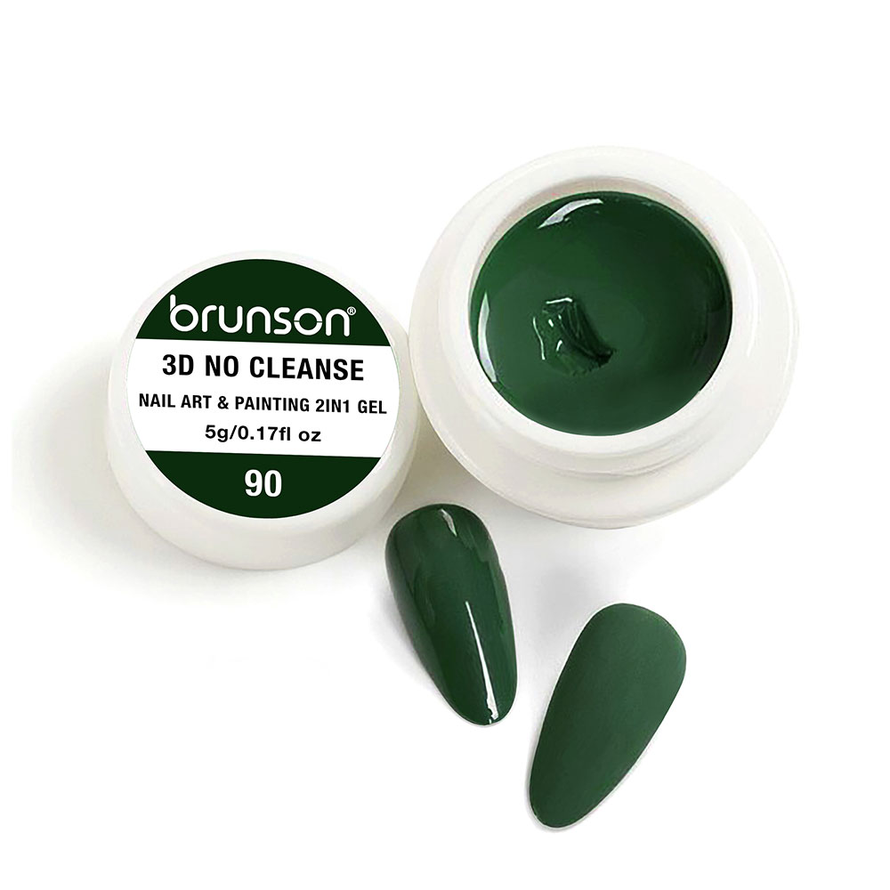 Brunson 3D No Cleanse Nail Art & Painting 2in1 Gel paint creamy painting gel for nails arts 5g B3DNC(90)