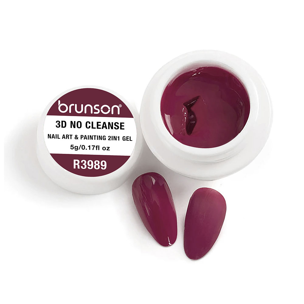 Brunson 3D No Cleanse Nail Art & Painting 2in1 Gel paint creamy painting gel for nails arts 5g B3DNC(R3989)