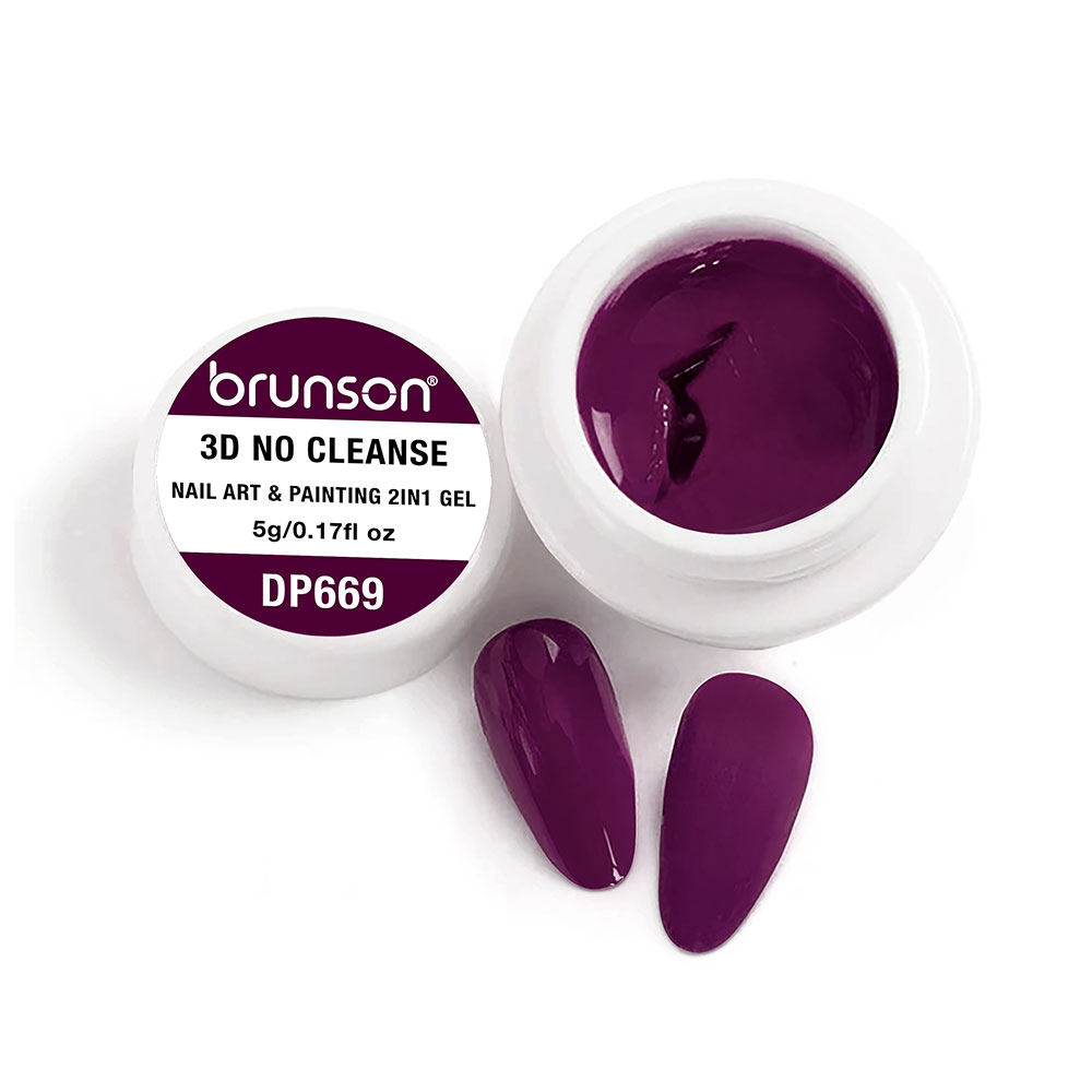Brunson 3D No Cleanse Nail Art & Painting 2in1 Gel paint creamy painting gel for nails arts 5g DP669
