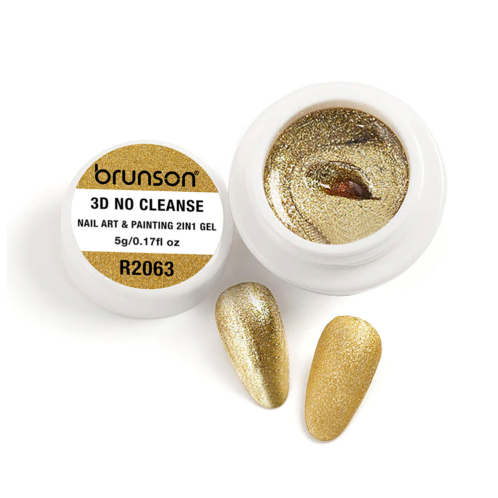 Brunson 3D No Cleanse Nail Art & Painting 2in1 Gel paint creamy painting gel for nails arts 5g B3DNC(R2063)