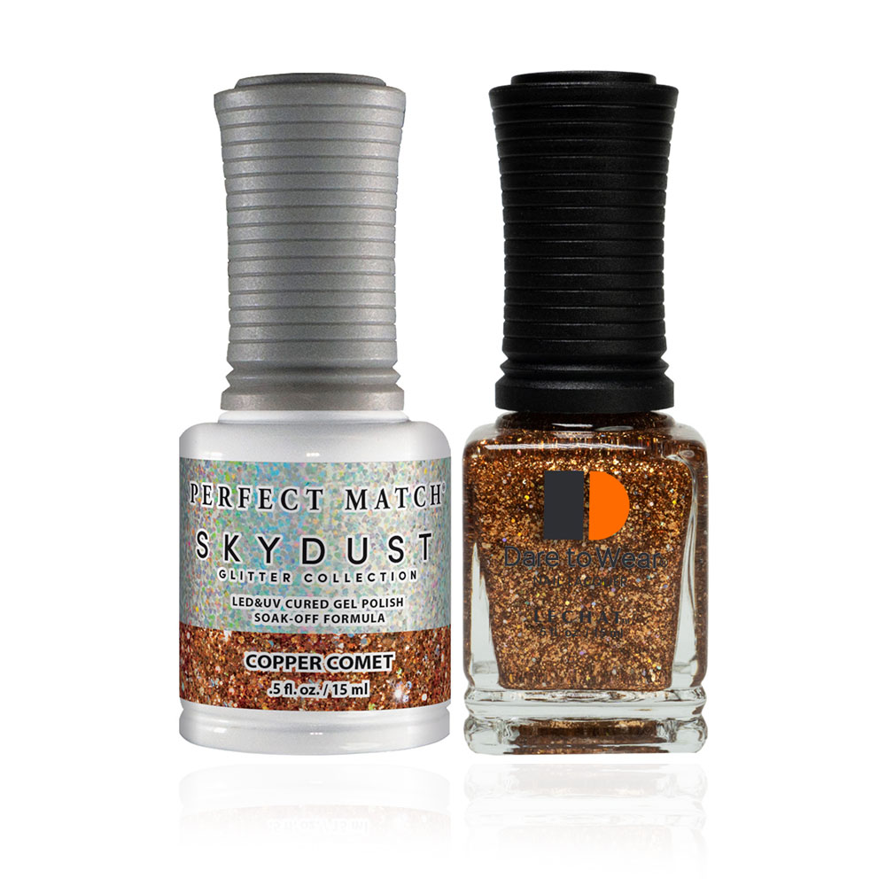 Gel Nail Polish & Nail Lacquer Sky Dust Glitter Copper Comet SDMS11