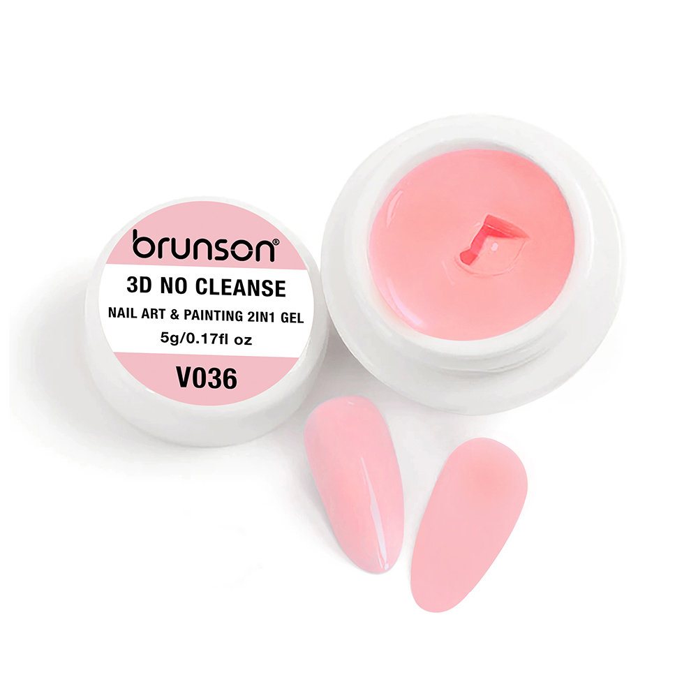 Brunson 3D No Cleanse Nail Art & Painting 2in1 Gel paint creamy painting gel for nails arts 5g B3DNC(V036)