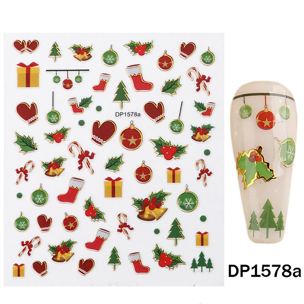 Christmas Nail Art 3D Stickers for Manicure Nail Art dp1578a