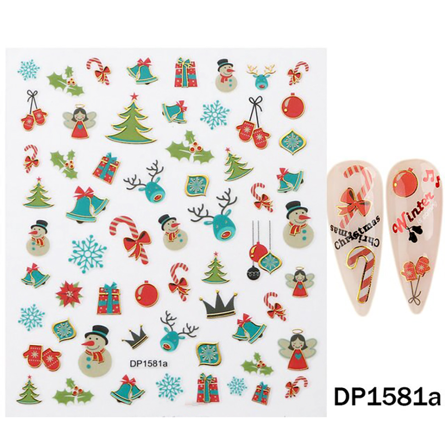 Christmas Nail Art 3D Stickers for Manicure Nail Art dp1581a