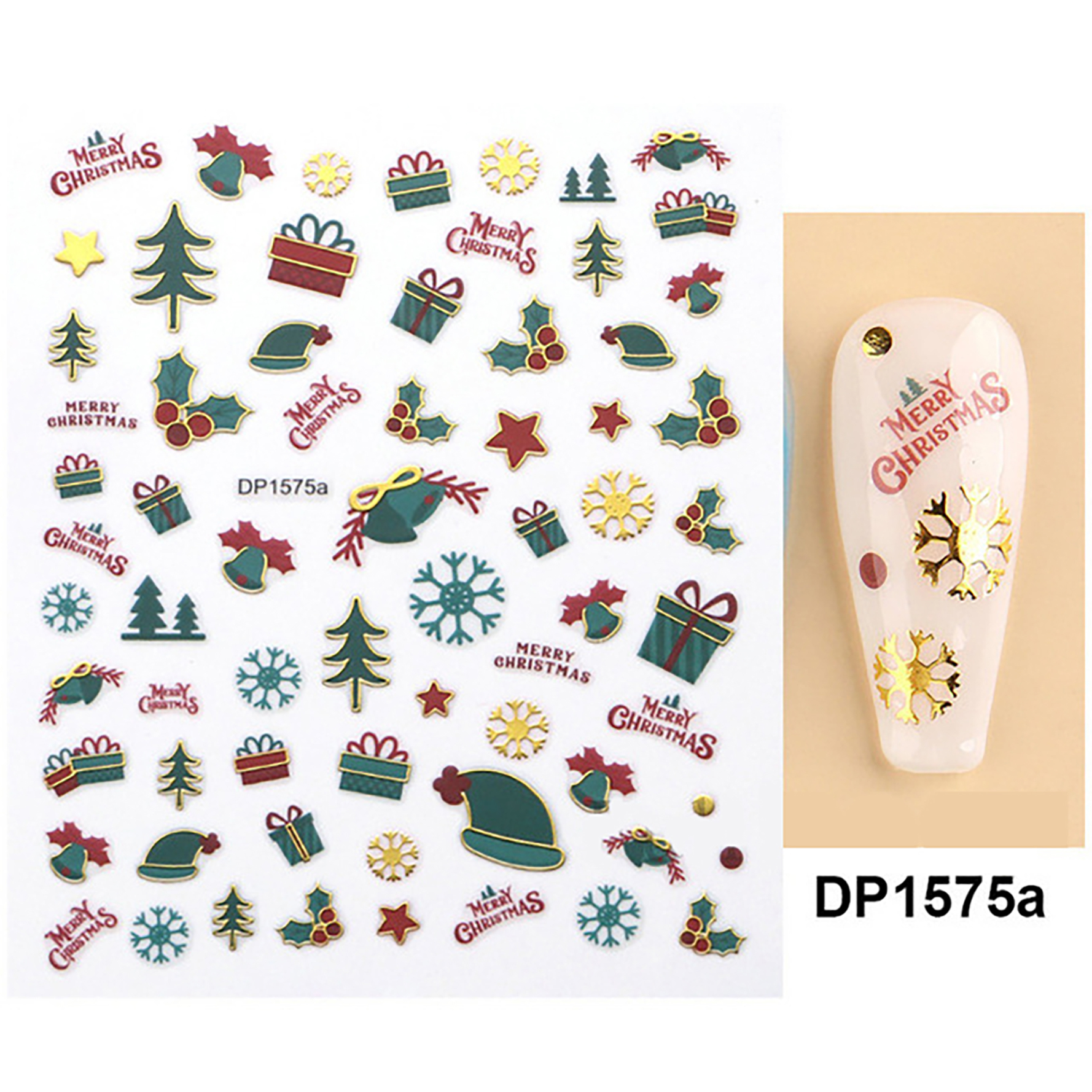Christmas Nail Art 3D Stickers for Manicure Nail Art dp1575a