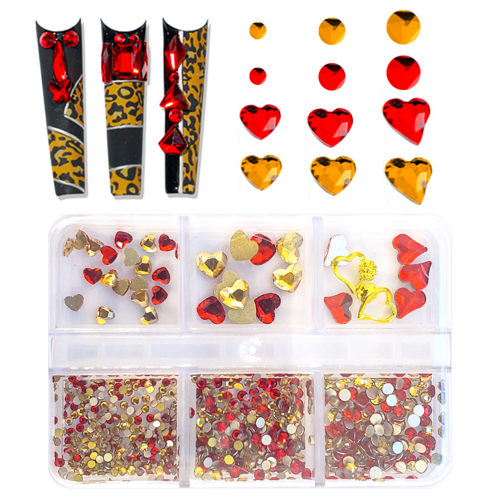 Nail Art Stones DIY nail rhinestones valentine's day collection NASS-R