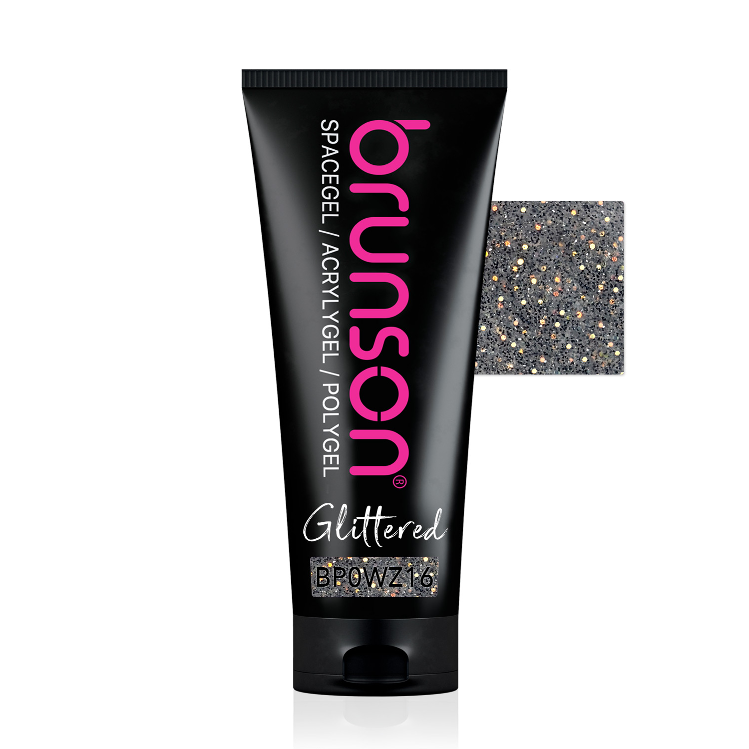 Colored polygel glitter