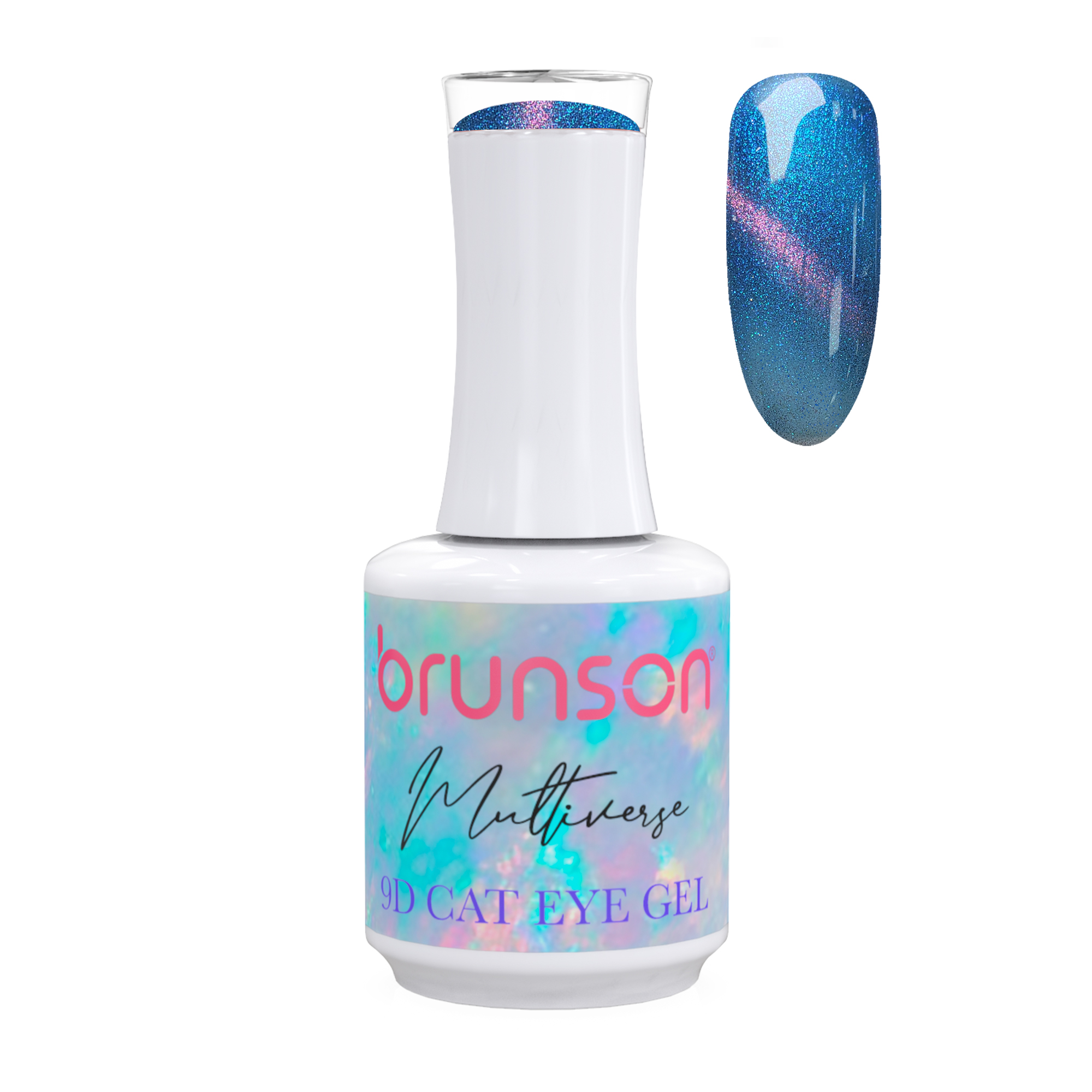 Brunson Multiverse 9D Cat Eye Gel Polish Galaxy Magnetic UV LED Gel Nail polish 18ml BM9D05