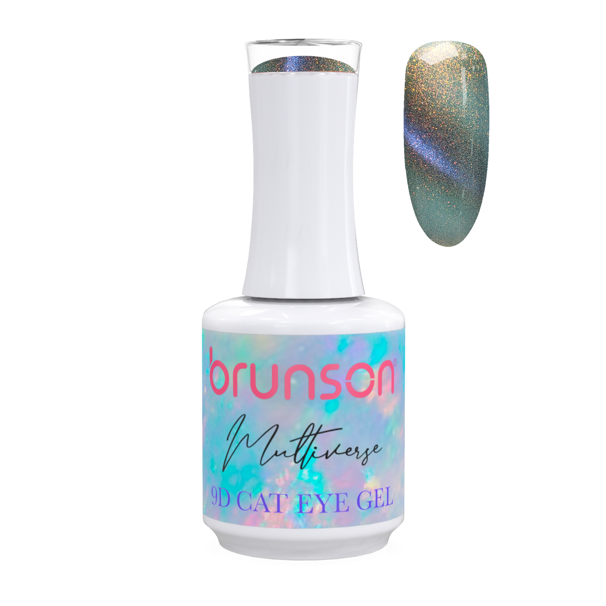Brunson Multiverse 9D Cat Eye Gel Polish Galaxy Magnetic UV LED Gel Nail polish 18ml BM9D06