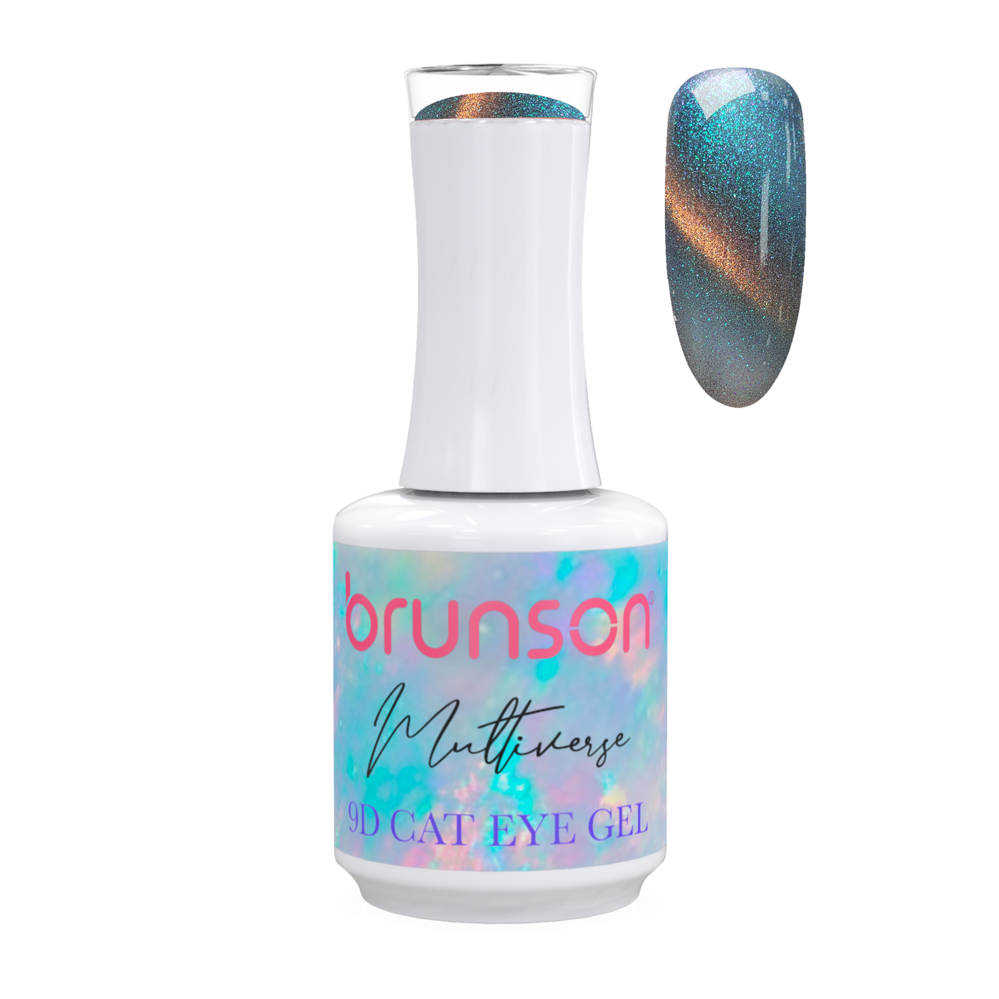 Brunson Multiverse 9D Cat Eye Gel Polish Galaxy Magnetic UV LED Gel Nail polish 18ml BM9D07