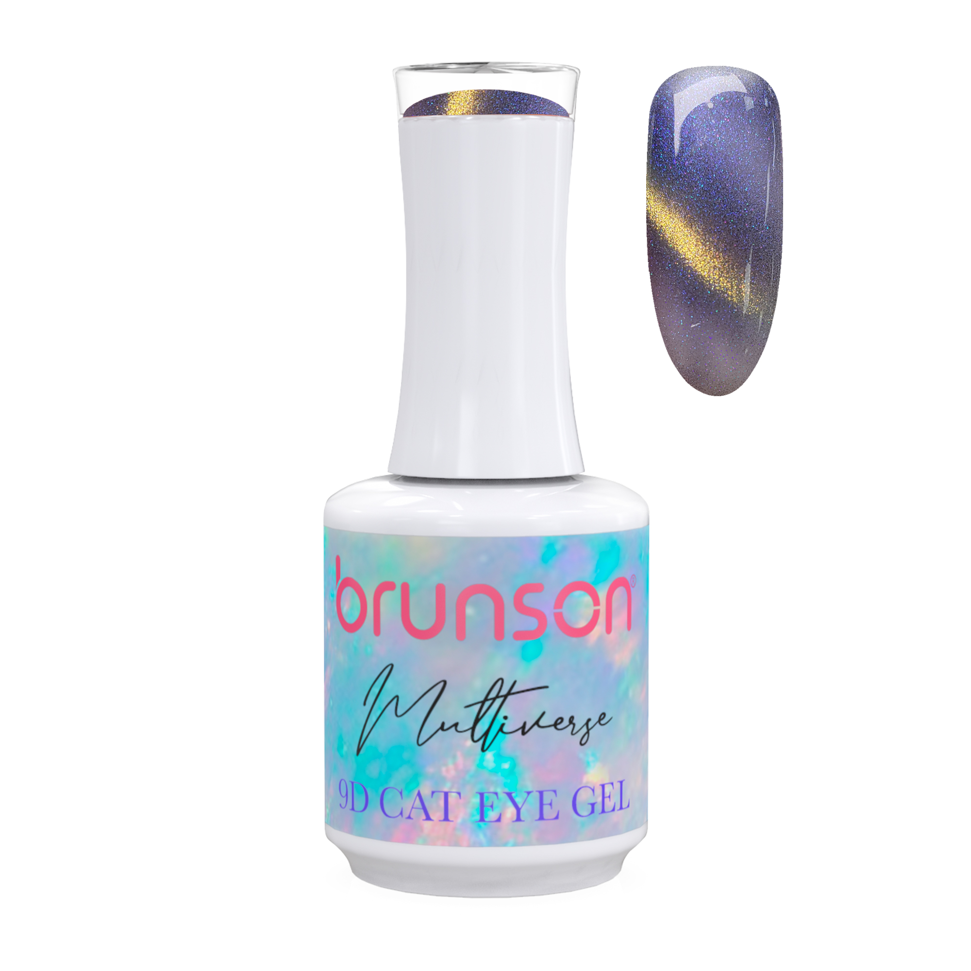 Brunson Multiverse 9D Cat Eye Gel Polish Galaxy Magnetic UV LED Gel Nail polish 18ml BM9D08