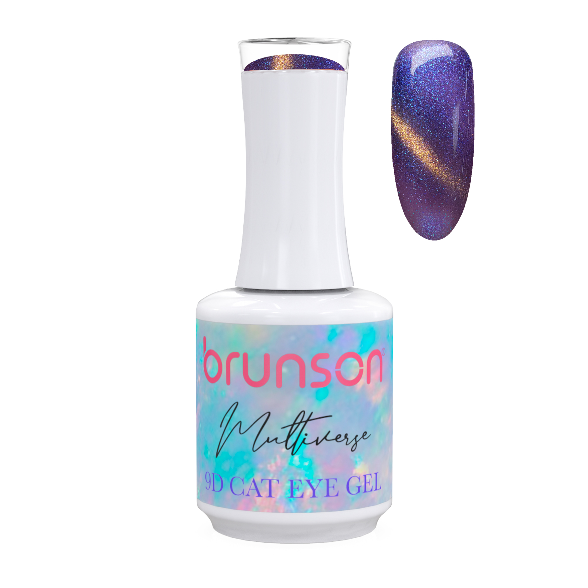 Brunson Multiverse 9D Cat Eye Gel Polish Galaxy Magnetic UV LED Gel Nail polish 18ml BM9D12