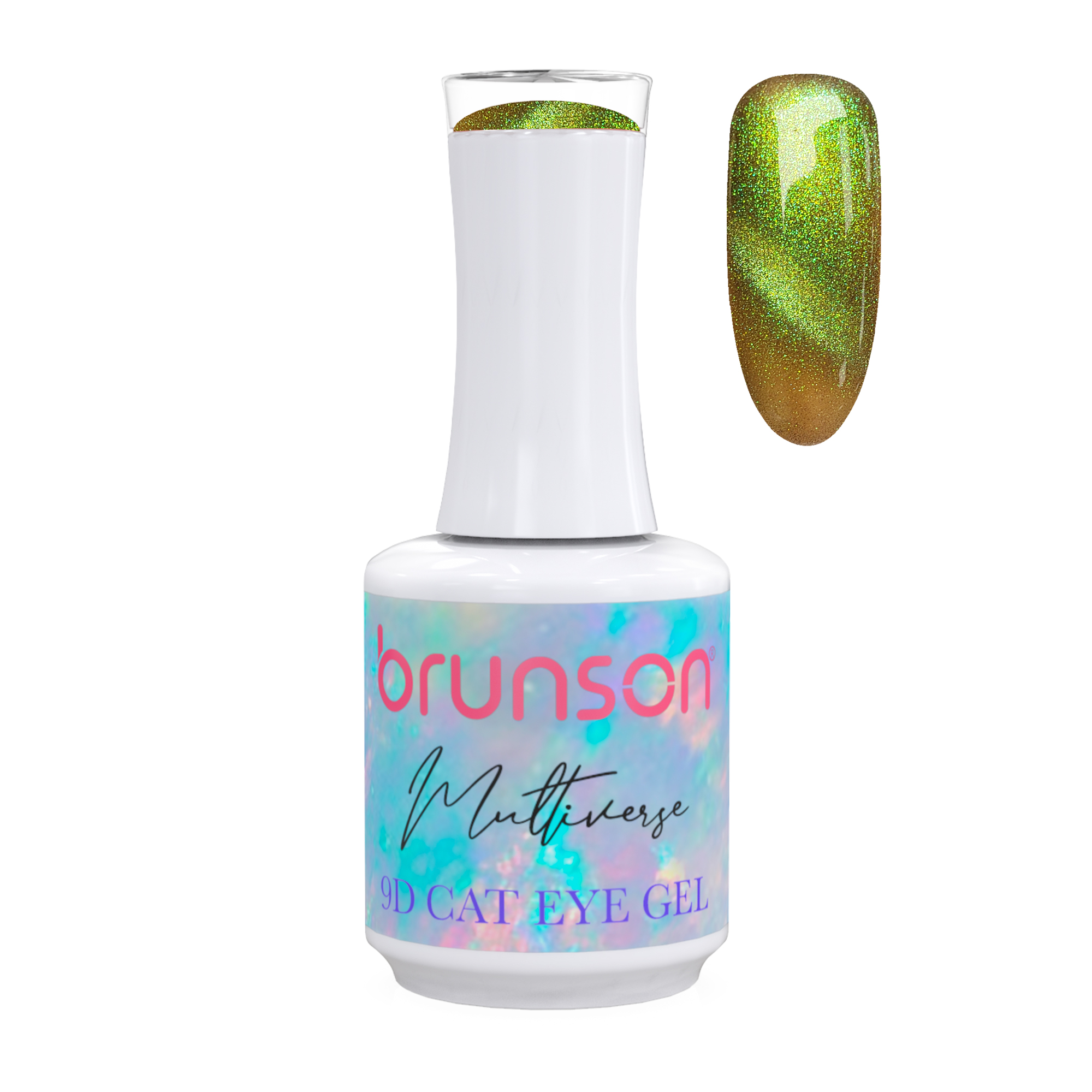 Brunson Multiverse 9D Cat Eye Gel Polish Galaxy Magnetic UV LED Gel Nail polish 18ml BM9D16