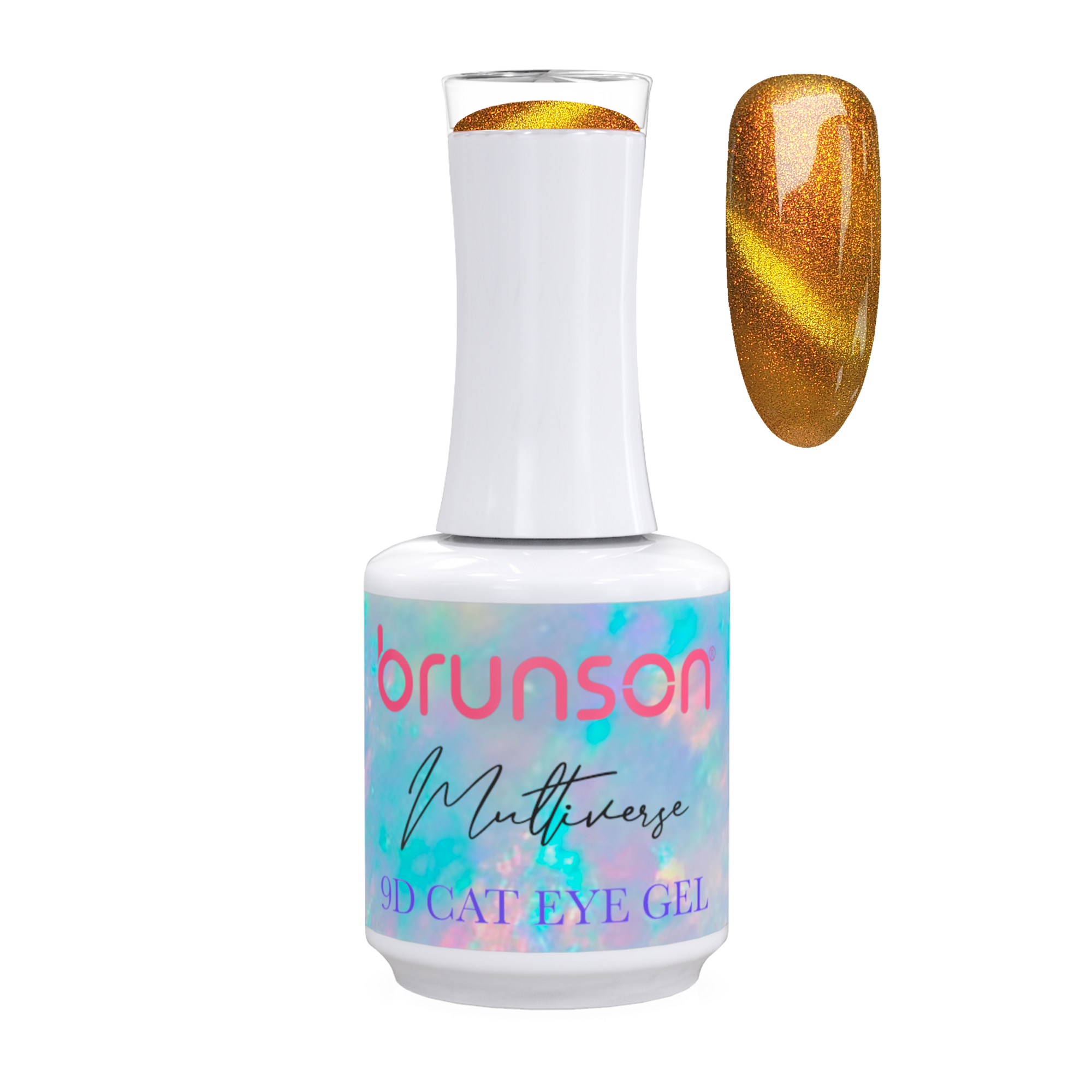 Brunson Multiverse 9D Cat Eye Gel Polish Galaxy Magnetic UV LED Gel Nail polish 18ml BM9D17