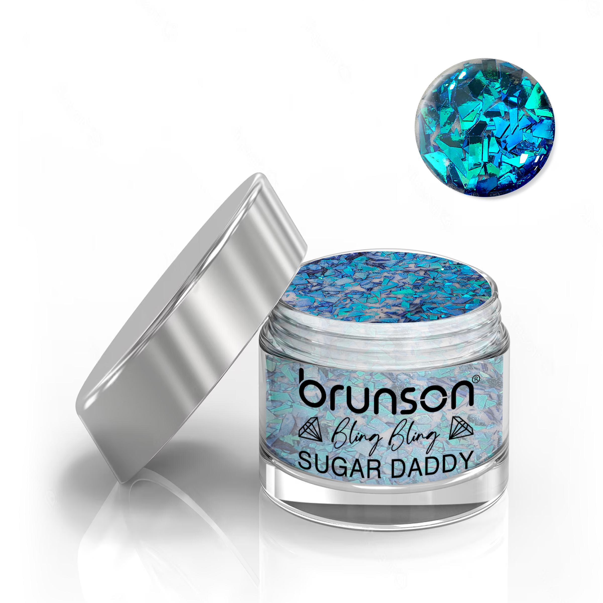 Brunson Bling Bling Sugar Daddy Acrylic Nail Glittered Powder 30ml BABS11