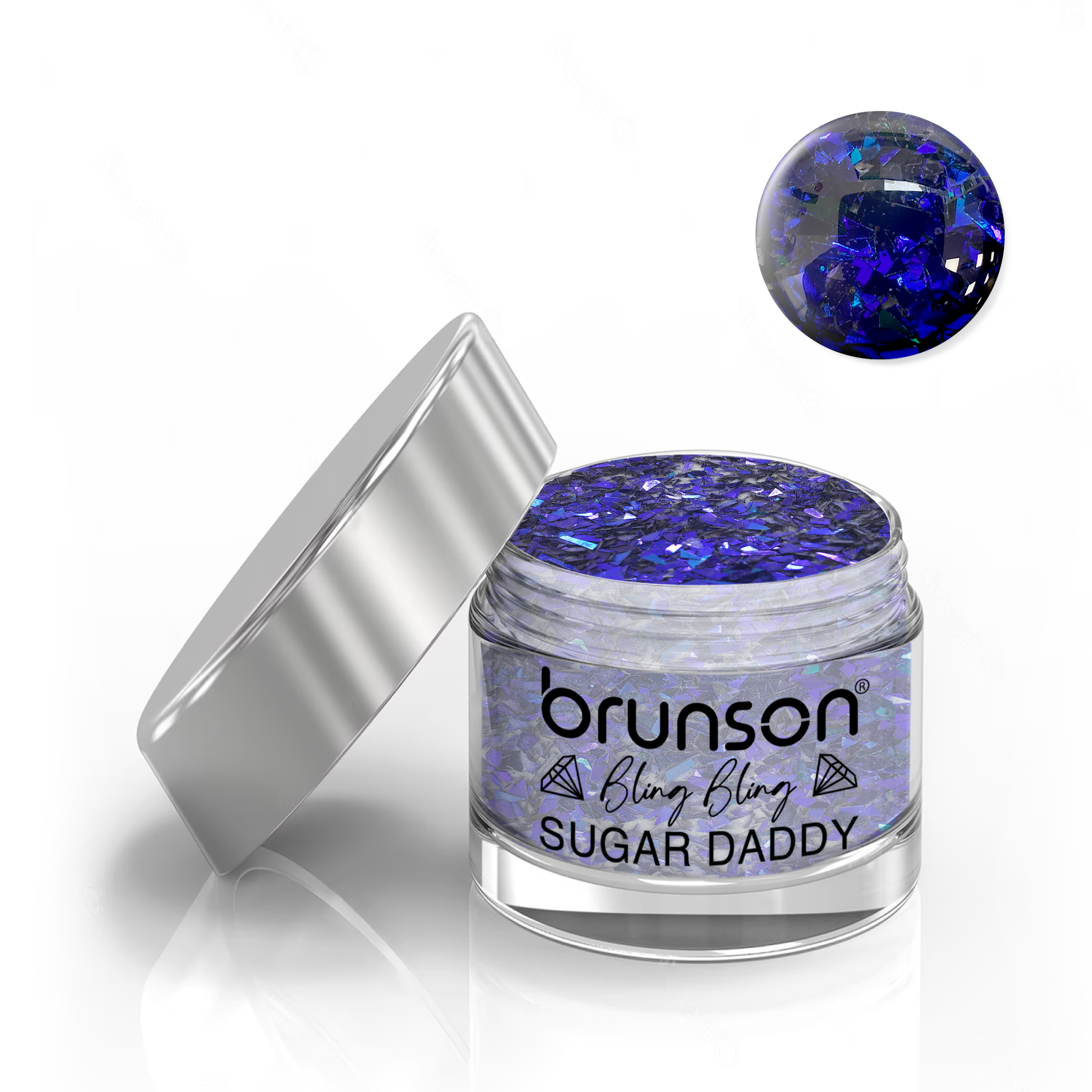 Brunson Bling Bling Sugar Daddy Acrylic Nail Glittered Powder 30ml BABS12