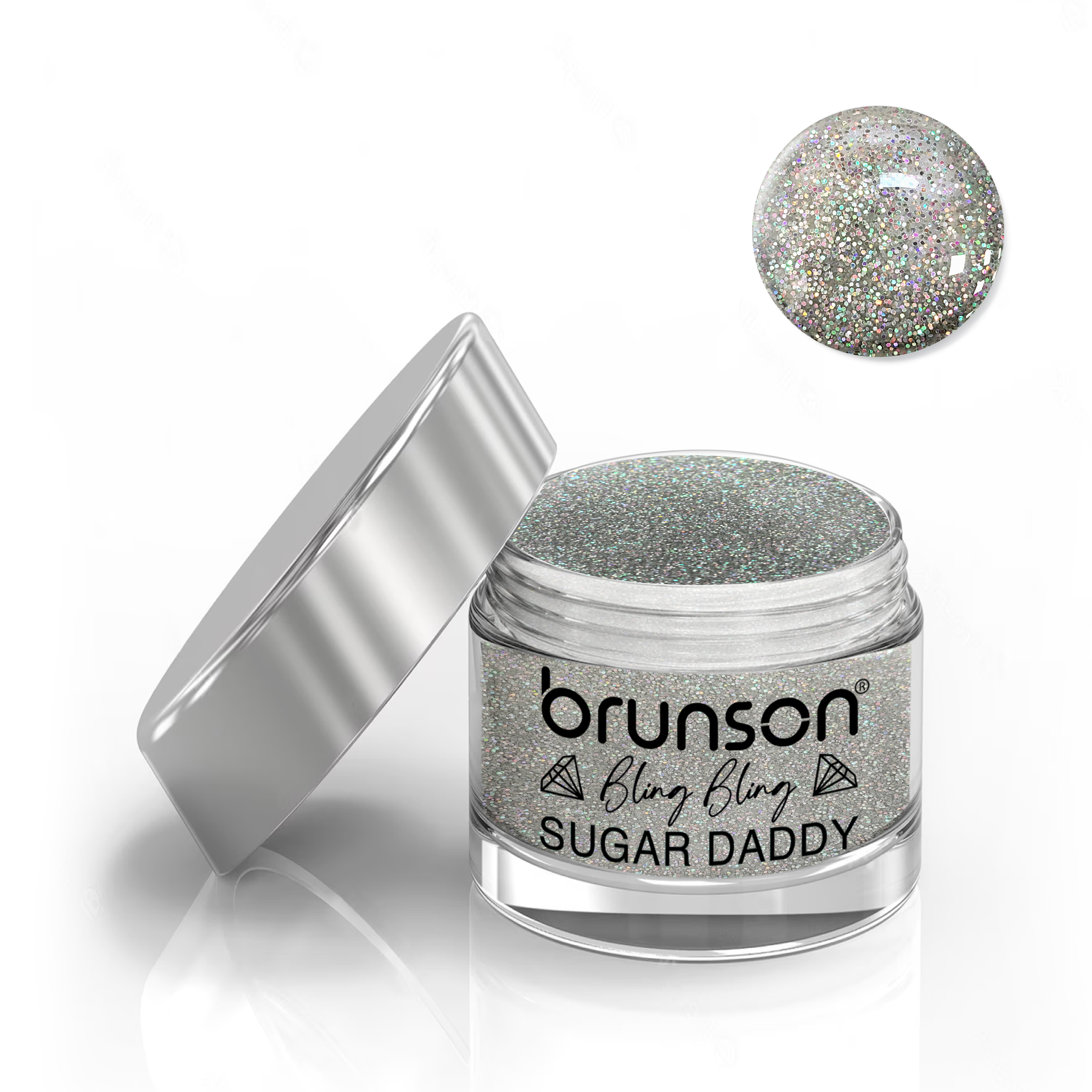 Brunson Bling Bling Sugar Daddy Acrylic Nail Glittered Powder 30ml BJEW001