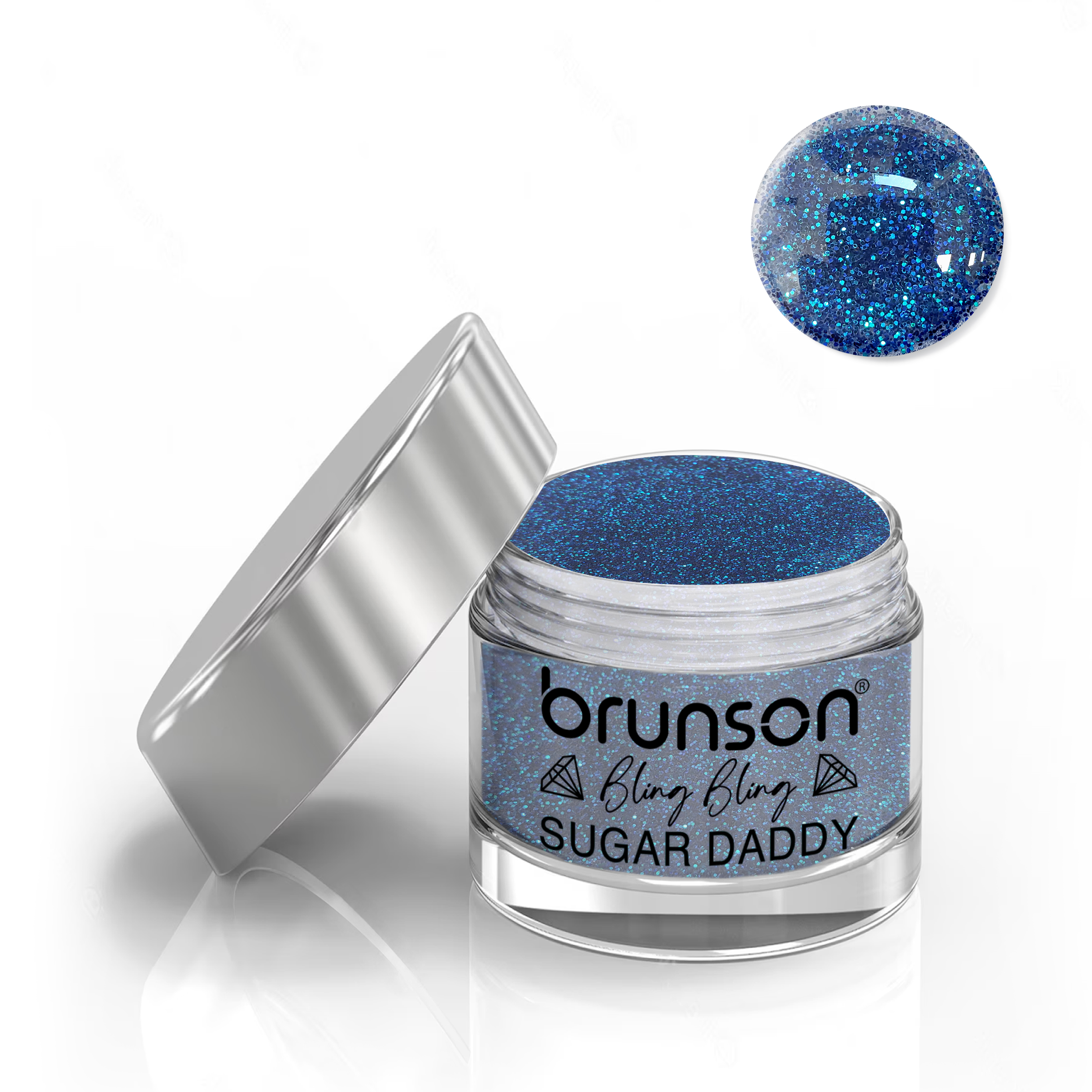 Brunson Bling Bling Sugar Daddy Acrylic Nail Glittered Powder 30ml BJEW011