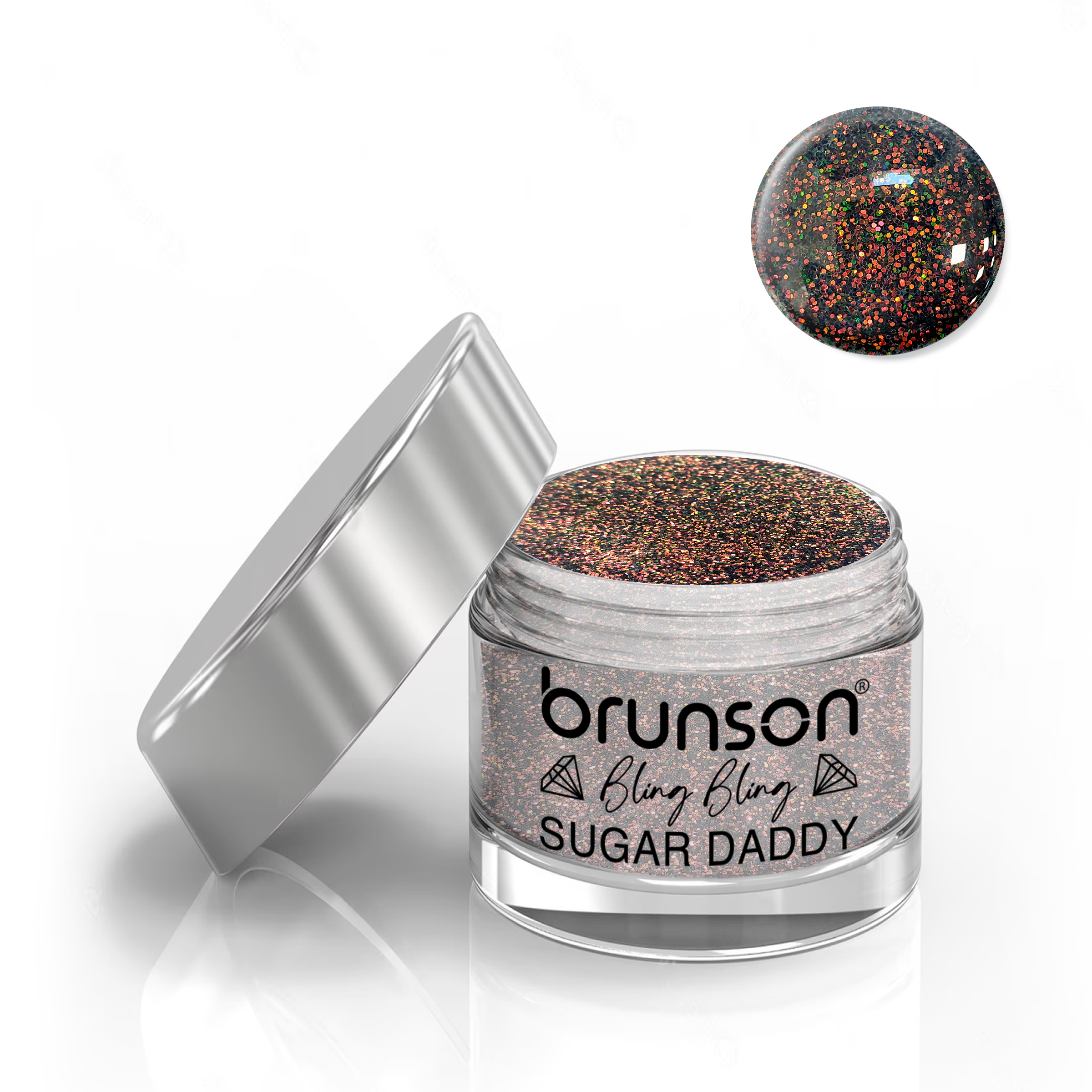 Brunson Bling Bling Sugar Daddy Acrylic Nail Glittered Powder 30ml BJEW012