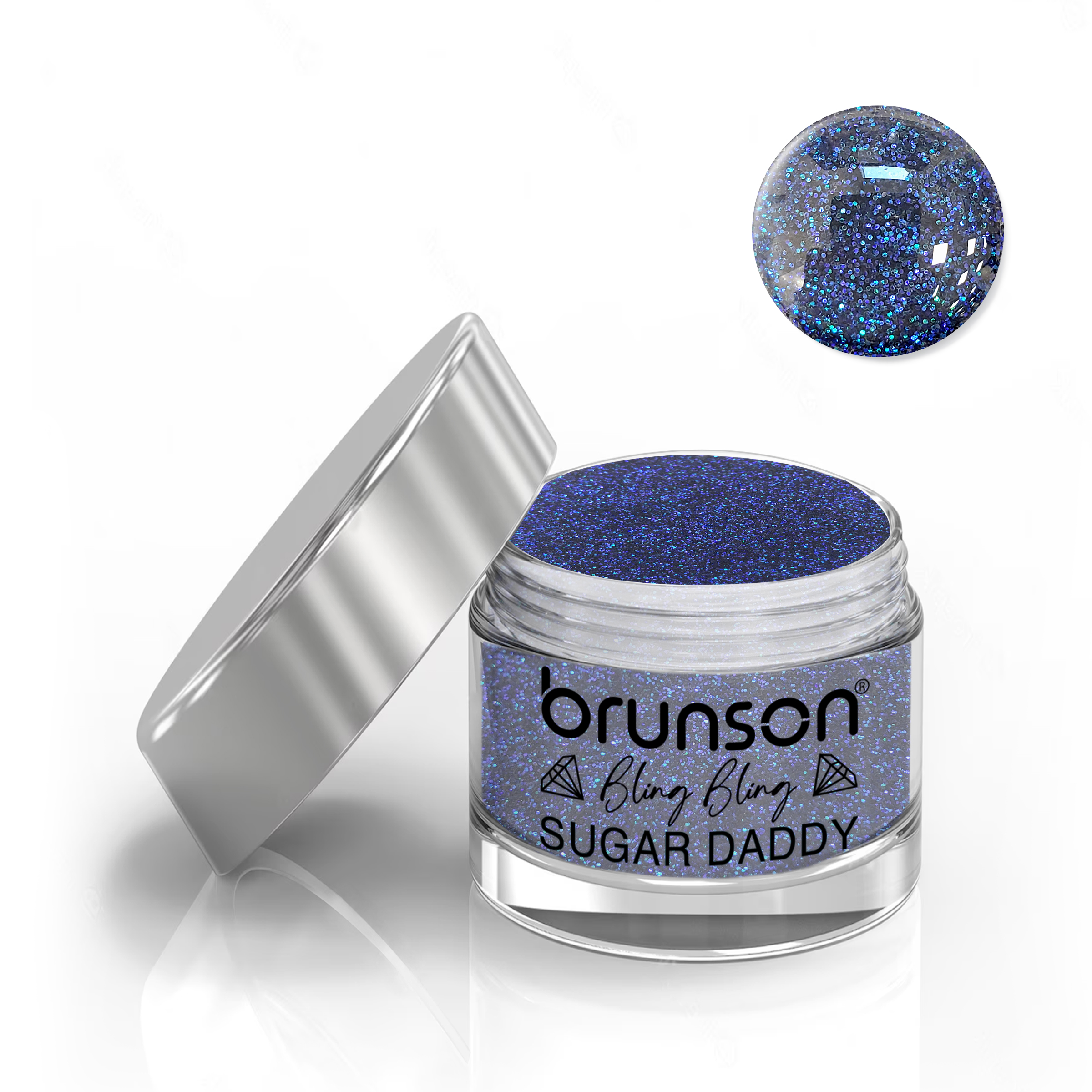 Brunson Bling Bling Sugar Daddy Acrylic Nail Glittered Powder 30ml BJEW015