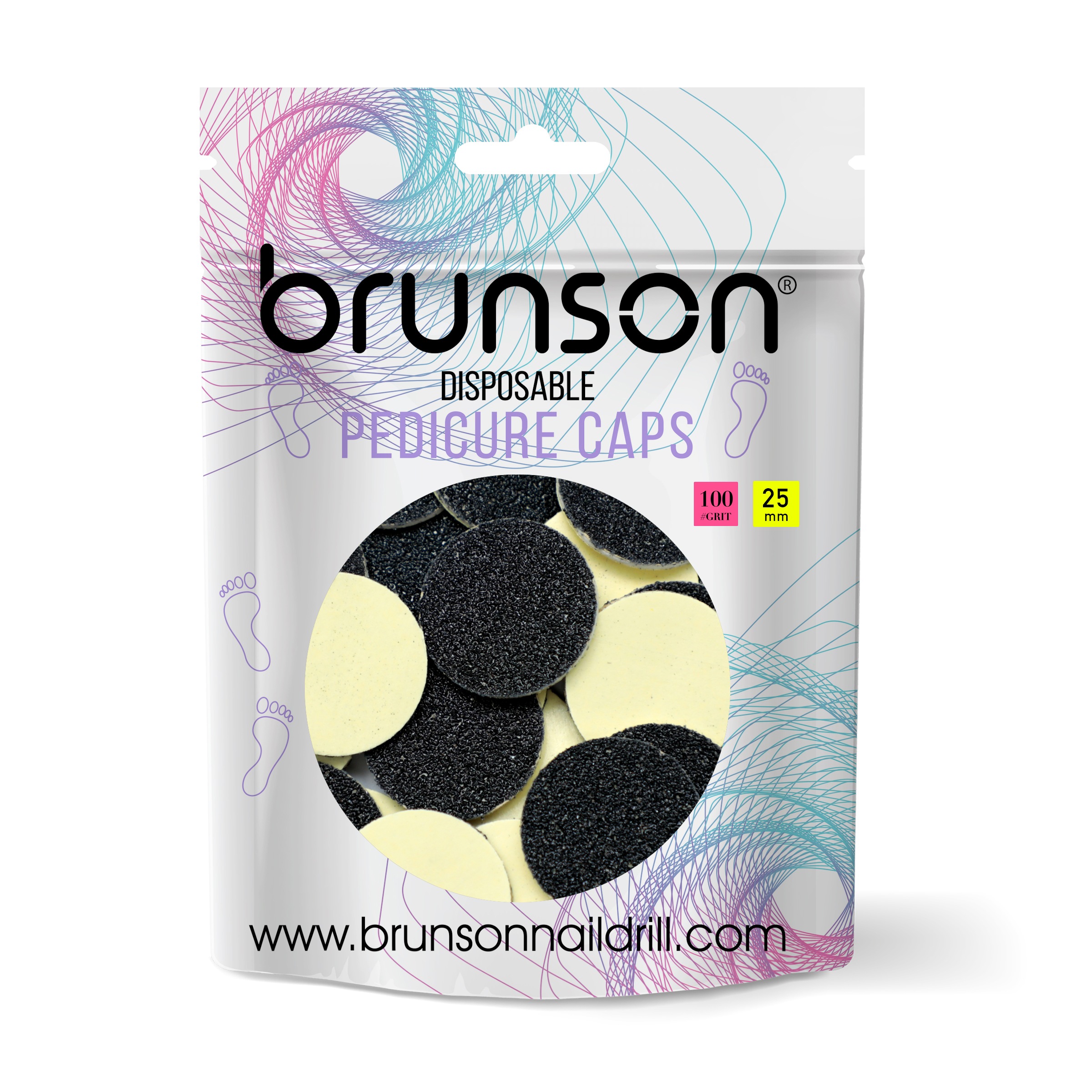 Replacement files for the pedicure disc Cushion Sandpaper Disk 50 Pcs 25mm BPRPCL